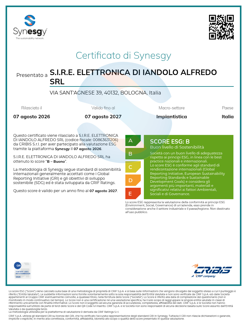 3. SurveyCertificate_S.I.R.E. ELETTRONICA DI IANDOLO ALFREDO SRL_07_08_2026
